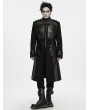 Punk Rave Black Gothic Dark Military Armor Punk Jacket for Men