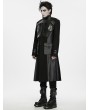 Punk Rave Black Gothic Dark Military Armor Punk Jacket for Men