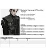 Punk Rave Black Gothic Skeletal Vanguard Shoulder Armor