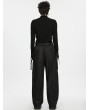 Punk Rave Black Gothic Techwear Two-Way Wear Trousers for Men
