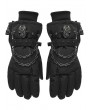 Punk Rave Black Gothic Punk Techwear Gloves for Men