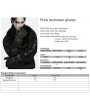 Punk Rave Black Gothic Punk Techwear Gloves for Men