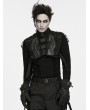 Punk Rave Black Gothic Short Techwear Punk Vest for Men