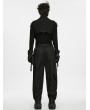 Punk Rave Black Gothic Short Techwear Punk Vest for Men