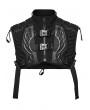 Punk Rave Black Gothic Short Techwear Punk Vest for Men