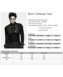 Punk Rave Black Gothic Short Techwear Punk Vest for Men