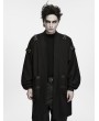 Punk Rave Black Gothic Punk Dark Long Cardigan for Men
