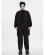 Punk Rave Black Gothic Punk Dark Long Cardigan for Men