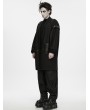 Punk Rave Black Gothic Punk Dark Long Cardigan for Men