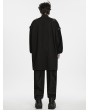 Punk Rave Black Gothic Punk Dark Long Cardigan for Men