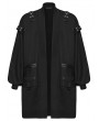 Punk Rave Black Gothic Punk Dark Long Cardigan for Men