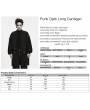 Punk Rave Black Gothic Punk Dark Long Cardigan for Men