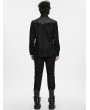 Punk Rave Black Gothic Punk Striped Shirt for Men