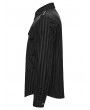 Punk Rave Black Gothic Punk Striped Shirt for Men