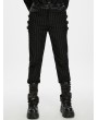 Punk Rave Black Gothic Punk Striped Trousers for Men