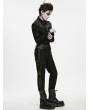 Punk Rave Black Gothic Punk Striped Trousers for Men