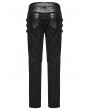 Punk Rave Black Gothic Punk Striped Trousers for Men