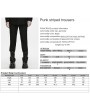 Punk Rave Black Gothic Punk Striped Trousers for Men