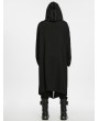 Punk Rave Black Gothic Punk Hooded Long Jacket for Men