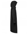 Punk Rave Black Gothic Punk Hooded Long Jacket for Men