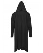 Punk Rave Black Gothic Punk Hooded Long Jacket for Men