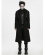 Punk Rave Black Gothic Punk Fleece Chain Jacket for Men