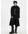 Punk Rave Black Gothic Punk Fleece Chain Jacket for Men