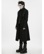 Punk Rave Black Gothic Punk Fleece Chain Jacket for Men