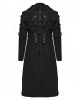 Punk Rave Black Gothic Punk Fleece Chain Jacket for Men