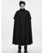 Punk Rave Black Gothic Ruins Era Rivet Strap Cloak for Men