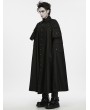 Punk Rave Black Gothic Ruins Era Rivet Strap Cloak for Men