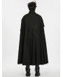 Punk Rave Black Gothic Ruins Era Rivet Strap Cloak for Men