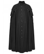 Punk Rave Black Gothic Ruins Era Rivet Strap Cloak for Men