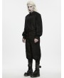 Punk Rave Black Gothic Vintage Wasteland Carved Shirt for Men