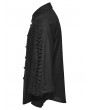 Punk Rave Black Gothic Vintage Wasteland Carved Shirt for Men