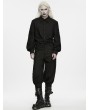 Punk Rave Black Gothic Military Cargo Pants for Men