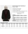 Punk Rave Black and Red Gothic Embossed Applique Court Vest for Men