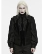 Punk Rave Black Gothic Embossed Applique Court Vest for Men
