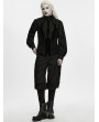 Punk Rave Black Gothic Embossed Applique Court Vest for Men