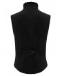 Punk Rave Black Gothic Embossed Applique Court Vest for Men