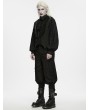 Punk Rave Black and Red Gothic Ritual Tale Pointed Hem Waistcoat for Men