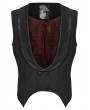 Punk Rave Black and Red Gothic Ritual Tale Pointed Hem Waistcoat for Men