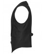 Punk Rave Black and Red Gothic Ritual Tale Pointed Hem Waistcoat for Men
