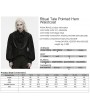 Punk Rave Black and Red Gothic Ritual Tale Pointed Hem Waistcoat for Men