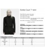 Punk Rave Black Gothic Court Long Sleeve T-shirt for Men