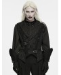 Punk Rave Black Gothic Overlapping Placket Gorgeous Waistcoat for Men