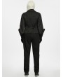 Punk Rave Black Gothic Overlapping Placket Gorgeous Waistcoat for Men