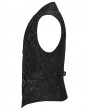 Punk Rave Black Gothic Overlapping Placket Gorgeous Waistcoat for Men
