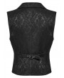 Punk Rave Black Gothic Overlapping Placket Gorgeous Waistcoat for Men
