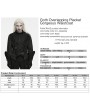 Punk Rave Black Gothic Overlapping Placket Gorgeous Waistcoat for Men